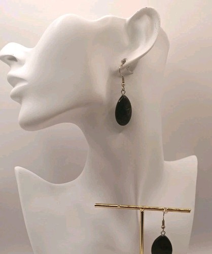 Boucles oreilles obsidienne - boucles, d'oreilles