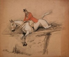 Daniel TARDIEU (1853-1929) Ec. bordelaise Etudes de cavalier sautant un obstacle