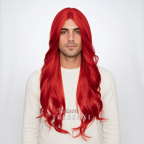 Perruque homme rouge cm - homme,