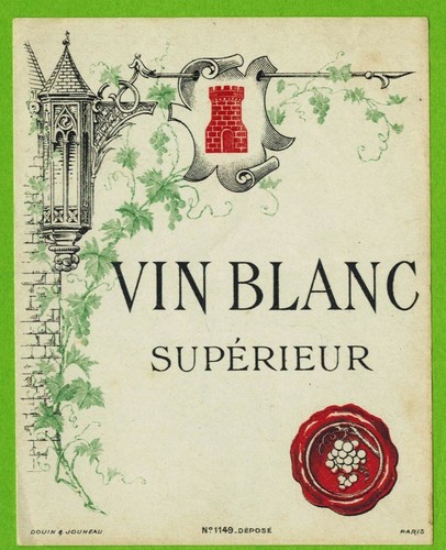 Ancienne etiquette vin blanc - ancienne,