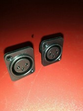2 Fiche XLR 3 Pôles Chassis Femelle pour Circuit Impriméer           E13/32