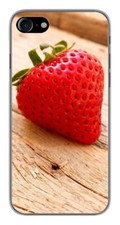 Coque en silicone imprimée compatible Apple iPhone 8 Envie d'une fraise