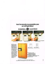 PUBLICITE  1975   GENERAL  ELECTRIC  réfrigérateur