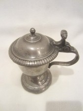 MOUTARDIER ancien en étain de