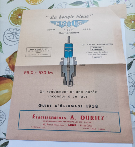 1958 ancien depliant