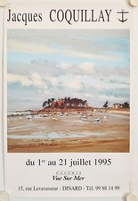 Affiche JACQUES COQUILLAY 1995 Exposition Galerie Vue sur Mer - Dinard