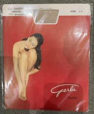 9 T2, Bas 100% Nylon 15 drs CARNATION GERBE à couture FF stockings