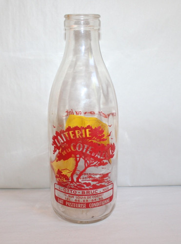 Bouteille lait verre - bouteille, de
