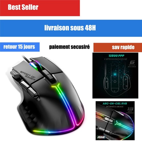 Souris gamer spirit - spirit,