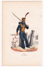 Gravure XIXe Marin Marine Impériale Napoléon Bonaparte Uniforme Premier Empire