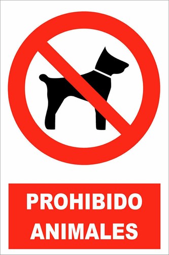 Interdit aux animaux affiche - aux,