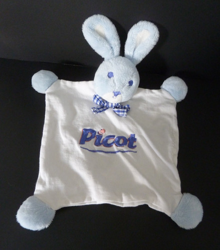 Doudou plat picot lapin - plat,