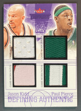 PAUL PIERCE / JASON KIDD 2004 FLEER THROWBACKS QUAD PATCH 1/1