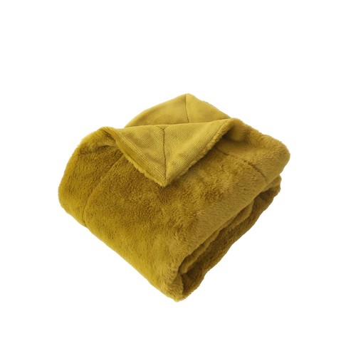 Plaid effet fourrure - , double