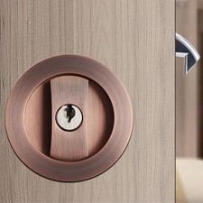 Serrure de Porte Coulissante Discrète Intérieur avec Clé pour Amélioration d