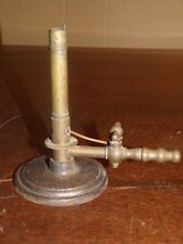 Matériel ancien laboratoire bec bunsen veilleuse métal brûleur gaz 11 cm haut