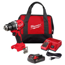 MILWAUKEE M18 18V Lithium-Ion Brushless Cordless 1/2 In. Compact Drill/Driver wi