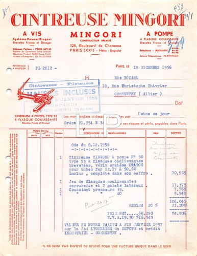 1956 cintreuse mingori a - 1956,