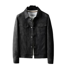 Hommes Rétro Faux Daim Cuir