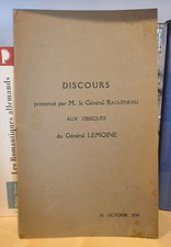 DISCOURS prononcé par M. le Général Ragueneau aux obsèques du Général LEMOINE