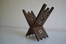 ANCIEN LUTRIN PORTE CORAN ORIENTAL BOIS INCRUSTE DE NACRE