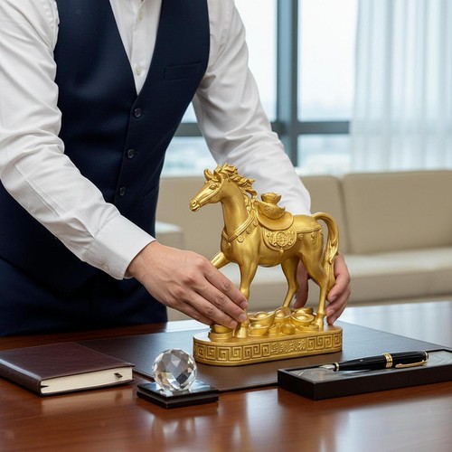 Statue cheval debout - de,