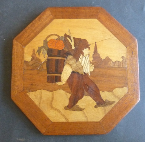 Tableau marqueté panneau - , bois