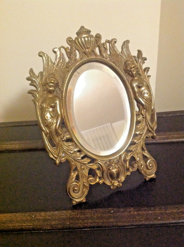 Ancien miroir psyché - ancien, table
