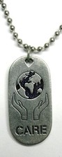 CARE pendant -Oval, hands