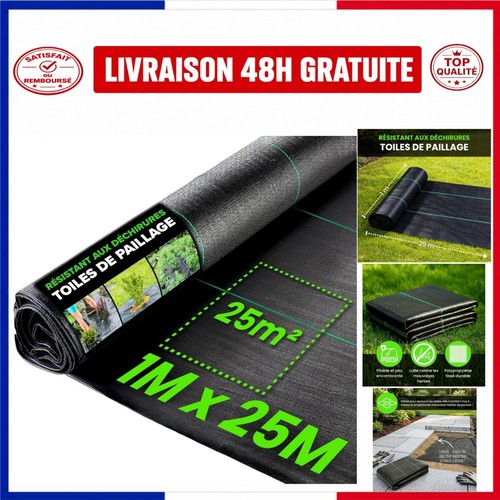 Toile paillage x 25m - toile, 1m