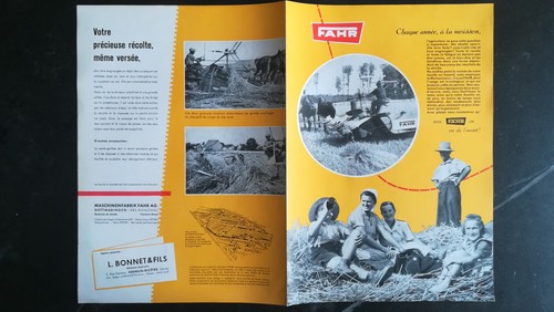 Brochure moissonneuses fahr - brochure,