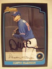 DUSTIN McGOWAN signed RC BLUE