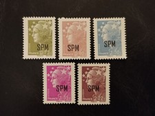 5 Timbres Saint-Pierre et Miquelon Année 2010 Série Marianne n°967-971 neufs **