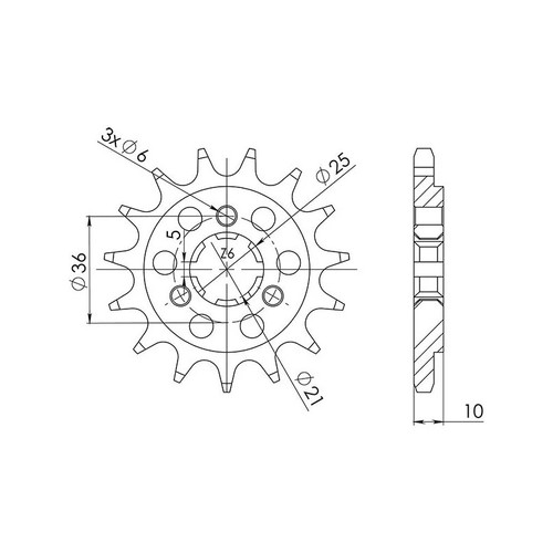 Sgr pignon p520 - ac, p520-d16