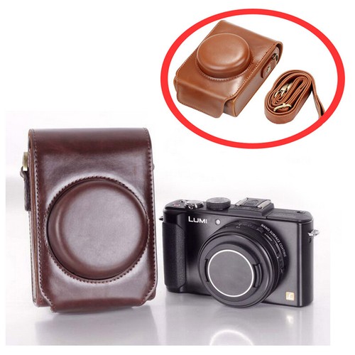 Leather camera case - bag, for