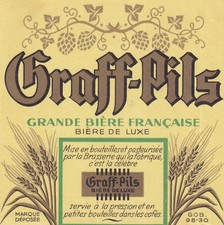 Etiquette de bière - Brasserie Nouvelle Gallia - Bière Graff Pils 01