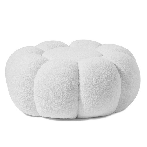 Pouf design fleur bouclette - design,