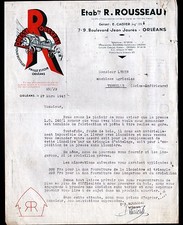 ORLEANS (45) PRESSE à PAILLE & FOIN "R. ROUSSEAU / E. CADIER Gérant" en 1942