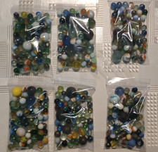 Lot de billes anciennes en verre – 500 g – mélange vintage / collection / déco