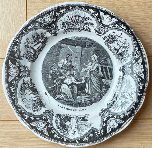 Assiette parlante faïence - en,