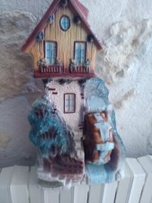 Très belle bouteille à liqueur Garnier KLEM 1980 Chalet moulin montagne