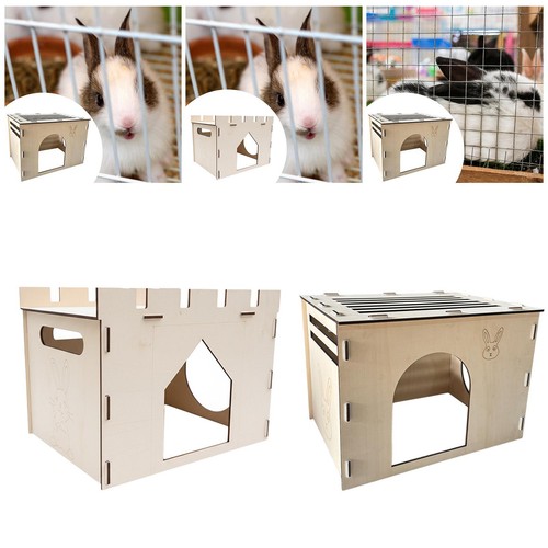 Maison bois pour lapin - maison, en