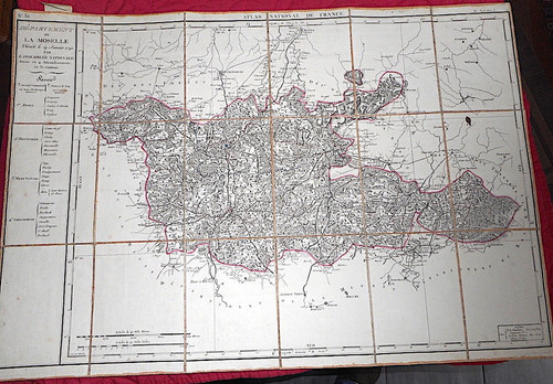 Carte map moselle 1790 - map,