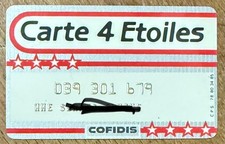 CARTE DE CRÉDIT PAIEMENT COFIDIS 4 ÉTOILES FIDÉLITÉ BANCAIRE TÉLÉCARTE PAYCARD