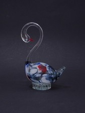 PgzpR9 - Figurine En Verre Design Oiseau Cygne - Fait Main - 16 Cm - Vintage