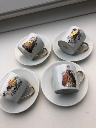 Tasses litron soucoupes - tasses, litron,
