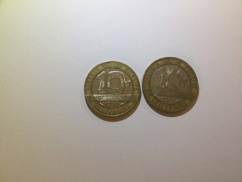 Lot pièces francs - 10,