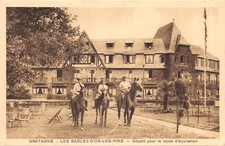 22-LES SABLES D OR LES PINS-DEPART POUR LECON D EQUITATION-N 6008-G/0313