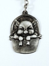 PORTE-CLES - MODERNE CHARCUTERIE - BEZIERS - Cochon, Métal Vintage 1960s -