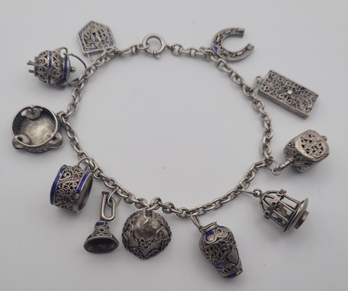 Bracelet breloques argent - bracelet,